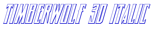 Timberwolf 3D Italic الخط